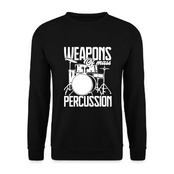Drummer Drummer Weapons Of Mass Percussion - Unisex Sweatshirt - black - Front - Alina (178cm) & Michal (187cm)