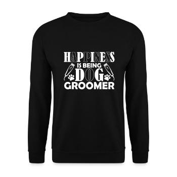 Dog Groomer Happiness Is Being Dog Groomer - Unisex Sweatshirt - black - Front - Alina (178cm) & Michal (187cm)