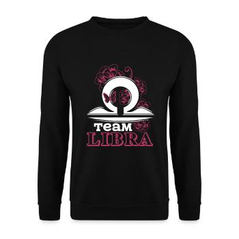 Libra Team Libra Sign Of Zodiac - Unisex Sweatshirt - black - Front - Alina (178cm) & Michal (187cm)