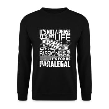 Paralegal Paralegal It's My Passion - Unisex Sweatshirt - black - Front - Alina (178cm) & Michal (187cm)