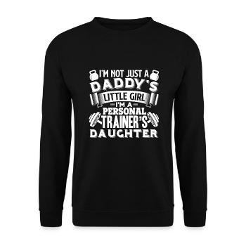 Personal Trainer Personal Trainer's Daughter - Unisex Sweatshirt - black - Front - Alina (178cm) & Michal (187cm)
