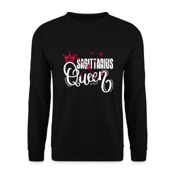 Sagittarius Sagittarius Queen Horoscope - Unisex Sweatshirt - black - Front - Alina (178cm) & Michal (187cm)
