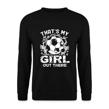 Soccer Soccer That's My Girl Out There - Unisex Sweatshirt - black - Front - Alina (178cm) & Michal (187cm)