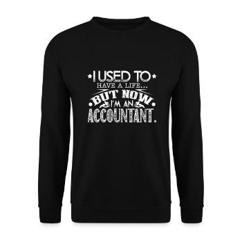 Accountant Now I'm An Accountant - Unisex Sweatshirt - black - Front - Alina (178cm) & Michal (187cm)