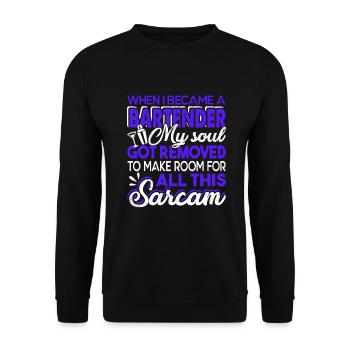 Bartender When I Became A Bartender - Unisex Sweatshirt - black - Front - Alina (178cm) & Michal (187cm)