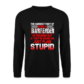 Bartender The Hardest Part Of Being A Bartender - Unisex Sweatshirt - black - Front - Alina (178cm) & Michal (187cm)