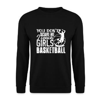 Basketball Basketball Coach Girl - Unisex Sweatshirt - black - Front - Alina (178cm) & Michal (187cm)