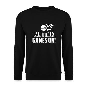 Basketball Basketball Can't Talk Games On - Unisex Sweatshirt - black - Front - Alina (178cm) & Michal (187cm)