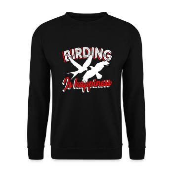 Birdwatching Birdwatching Birding Is Happiness - Unisex Sweatshirt - black - Front - Alina (178cm) & Michal (187cm)