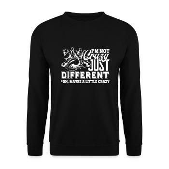 Bowling I'm Not Crazy Just Different And Crazy - Unisex Sweatshirt - black - Front - Alina (178cm) & Michal (187cm)