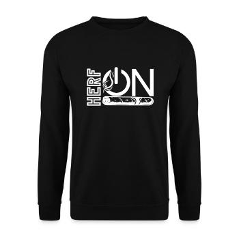 Cigar Smoking Cigar Smoking Herf On - Unisex Sweatshirt - black - Front - Alina (178cm) & Michal (187cm)