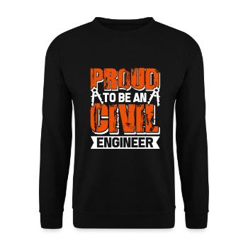 Civil Engineer Proud To Be An Civil Engineer - Unisex Sweatshirt - black - Front - Alina (178cm) & Michal (187cm)