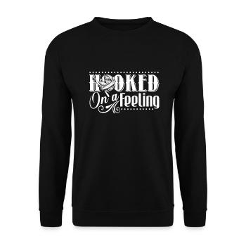 Crocheting Crocheting Hooked On A Feeling - Unisex Sweatshirt - black - Front - Alina (178cm) & Michal (187cm)