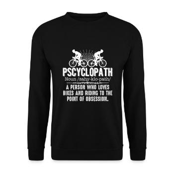 Cycling Cycling Pscyclopath - Unisex Sweatshirt - black - Front - Alina (178cm) & Michal (187cm)