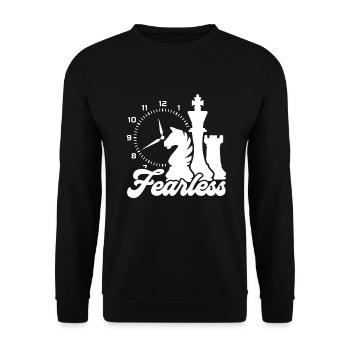 Chess Chess Fearless - Unisex Sweatshirt - black - Front - Alina (178cm) & Michal (187cm)