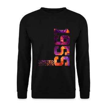 71. GEBURTSTAG 71 JAHRE LIMITED EDITION 1955 - Unisex Pullover - Schwarz - Vorne - Alina (178cm) & Michal (187cm)