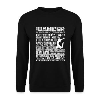 Dancer Proud To Be A Dancer - Unisex Sweatshirt - black - Front - Alina (178cm) & Michal (187cm)