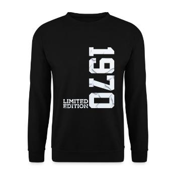 56TH BIRTHDAY LIMITED EDITION 1970 - Unisex Sweatshirt - black - Front - Alina (178cm) & Michal (187cm)
