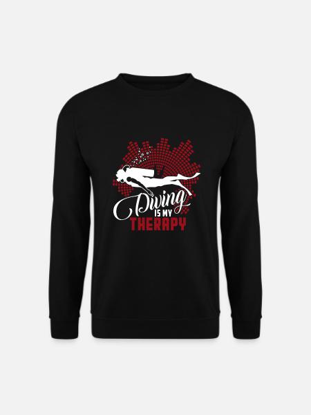 Diving Diving Is My Therapy - Unisex Sweatshirt - black