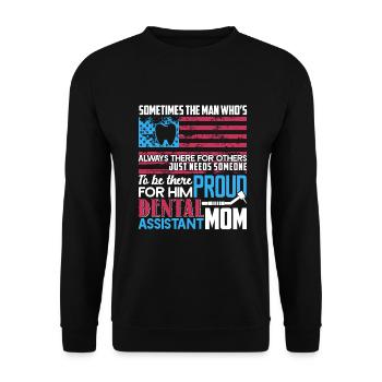 Dental Assistant Proud Dental Assistant Mom - Unisex Sweatshirt - black - Front - Alina (178cm) & Michal (187cm)