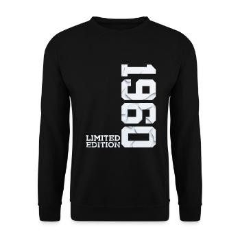 66TH BIRTHDAY LIMITED EDITION 1960 - Unisex Sweatshirt - black - Front - Alina (178cm) & Michal (187cm)