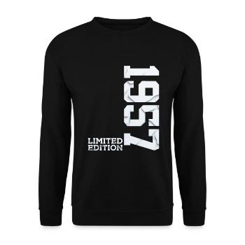 69E ANNIVERSAIRE ÉDITION LIMITÉE 1957 - Sweat-shirt Unisexe - noir - Devant - Alina (178cm) & Michal (187cm)