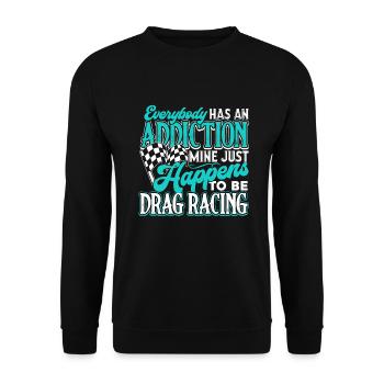 Drag Racing Drag Racing Addiction - Unisex Sweatshirt - black - Front - Alina (178cm) & Michal (187cm)