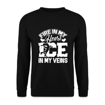 Figure Skating Figure Skating Fire In My Heart - Unisex Sweatshirt - black - Front - Alina (178cm) & Michal (187cm)