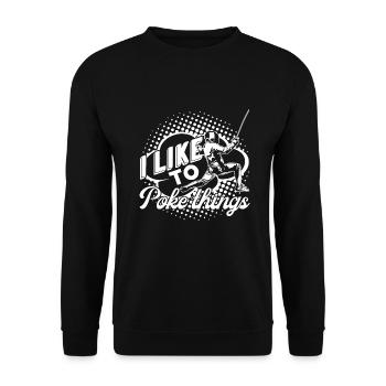 Fencing Fencing I Like To Poke Things - Unisex Sweatshirt - black - Front - Alina (178cm) & Michal (187cm)