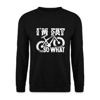 Fat Bike Fat Bike I'm Fat So What - Unisex Sweatshirt - black - Front - Alina (178cm) & Michal (187cm)