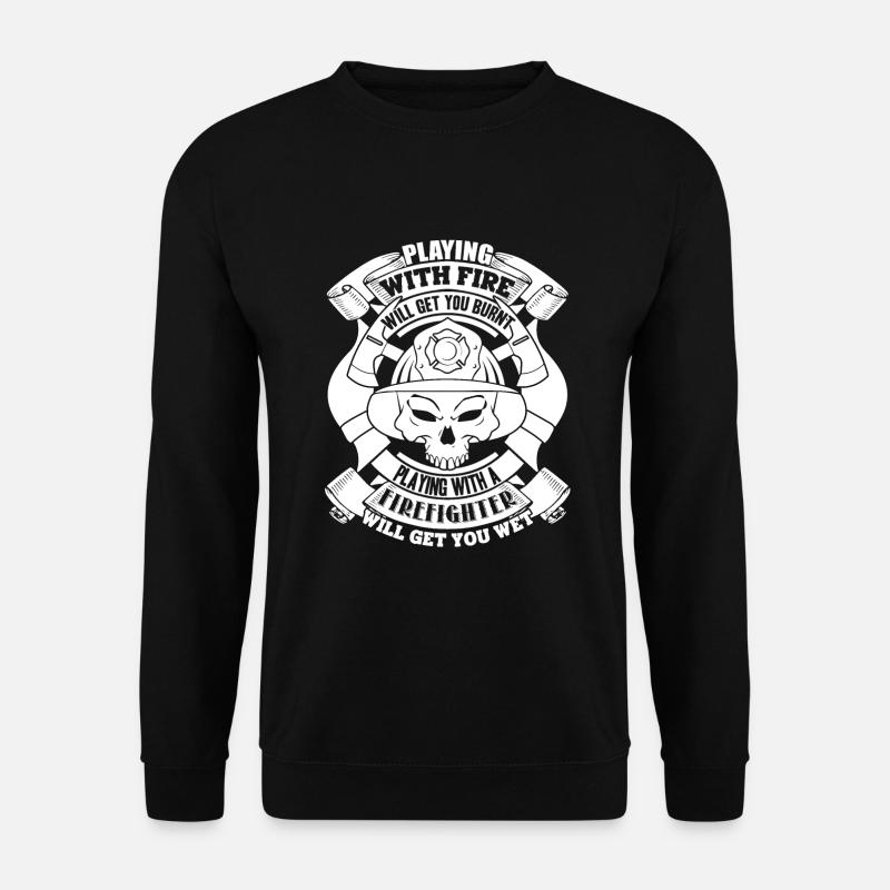 Firefighter Playing With A Firefighter - Unisex Sweatshirt - black
