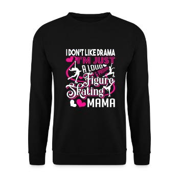 Figure Skating Loud And Proud Figure Skating Mama - Unisex Sweatshirt - black - Front - Alina (178cm) & Michal (187cm)
