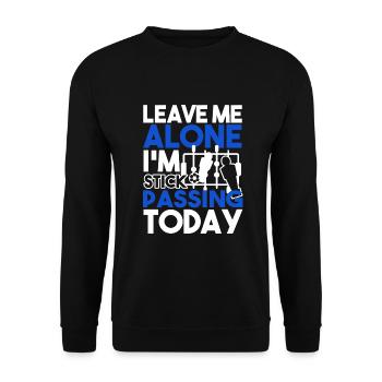 Foosball I'm Stick Passing Foosball Today - Unisex Sweatshirt - black - Front - Alina (178cm) & Michal (187cm)