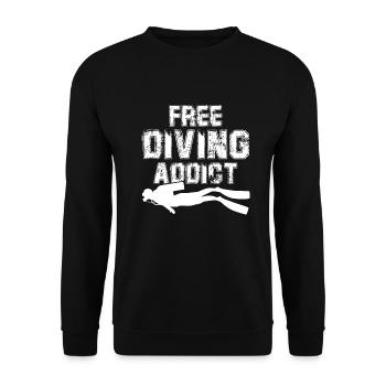 Freediving Freediving Addict - Unisex Sweatshirt - black - Front - Alina (178cm) & Michal (187cm)