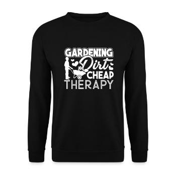 Gardening Gardening Dirt Cheap Therapy - Unisex Sweatshirt - black - Front - Alina (178cm) & Michal (187cm)