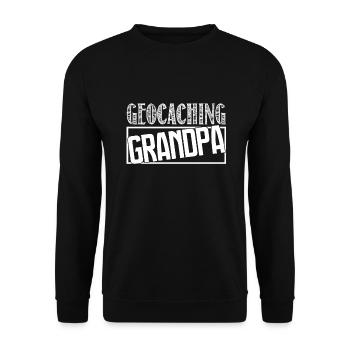 Geocaching Geocaching Grandpa - Unisex Sweatshirt - black - Front - Alina (178cm) & Michal (187cm)