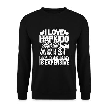 Hapkido I Love Hapkido - Unisex Sweatshirt - black - Front - Alina (178cm) & Michal (187cm)