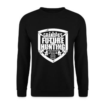 Hunting Grandpa's Future Hunting Buddy - Unisex Sweatshirt - black - Front - Alina (178cm) & Michal (187cm)