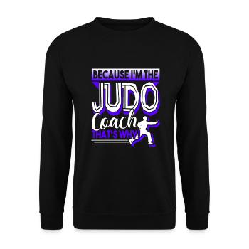 Judo I'm The Judo Coach - Unisex Sweatshirt - black - Front - Alina (178cm) & Michal (187cm)