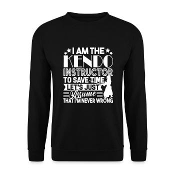 Kendo I Am The Kendo Instructor - Unisex Sweatshirt - black - Front - Alina (178cm) & Michal (187cm)