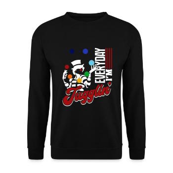 Juggling Everyday I'm Juggling - Unisex Sweatshirt - black - Front - Alina (178cm) & Michal (187cm)