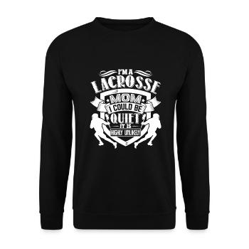 Lacrosse I'm A Lacrosse Mom - Unisex Sweatshirt - black - Front - Alina (178cm) & Michal (187cm)