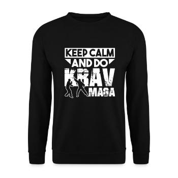 Krav Maga Keep Calm And Do Krav Maga - Unisex Sweatshirt - black - Front - Alina (178cm) & Michal (187cm)