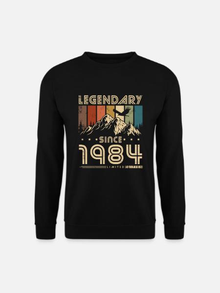 Legendär seit 1984 Jahrgang Vintage Geburtstag - Unisex Pullover - Schwarz