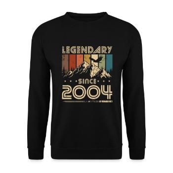 Légendaire depuis 2004 Vintage Vintage Anniversaire - Sweat-shirt Unisexe - noir - Devant - Alina (178cm) & Michal (187cm)