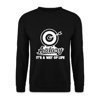 Archery Archery It's A Way Of Life - Unisex Sweatshirt - black - Front - Alina (178cm) & Michal (187cm)