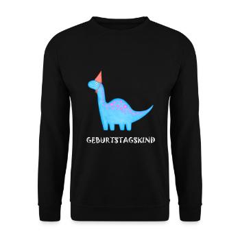 Anniversaire Garçon Brachiosaure Dino Anniversaire - Sweat-shirt Unisexe - noir - Devant - Alina (178cm) & Michal (187cm)