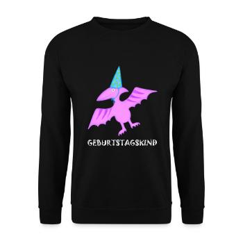 Anniversaire Garçon Ptéranodon Ptérosaure Dinosaure - Sweat-shirt Unisexe - noir - Devant - Alina (178cm) & Michal (187cm)