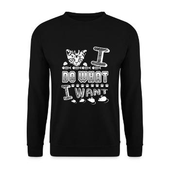 Himalayan cat Himalayan cat I Do What I Want - Unisex Sweatshirt - black - Front - Alina (178cm) & Michal (187cm)