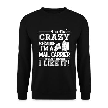 Mail Carrier Love Being A Mail Carrier - Unisex Sweatshirt - black - Front - Alina (178cm) & Michal (187cm)